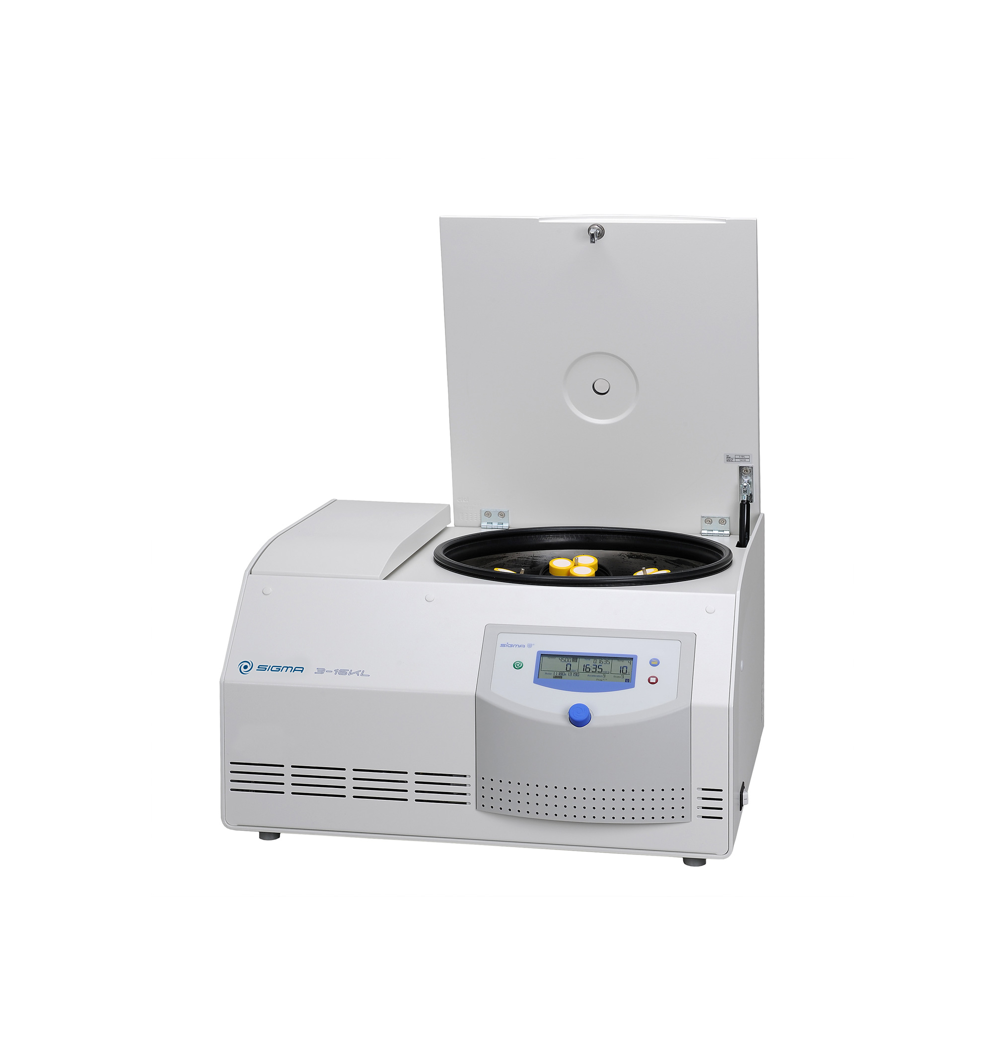 Sigma 3-16KL centrifuge open lid